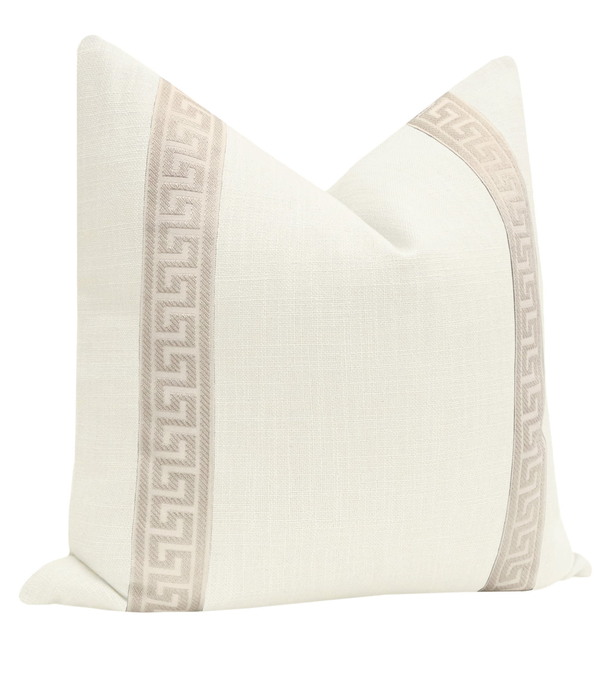 SIGNATURE LINEN // BONE + GREEK KEY TRIM // CASHMERE