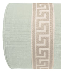 THE BOLSTER :: SIGNATURE LINEN // SPA BLUE + GREEK KEY TRIM // CASHMERE