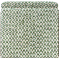 THE SKIRTED OTTOMAN :: SISSY PRINT // SPA BLUE