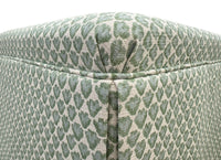 THE SKIRTED OTTOMAN :: SISSY PRINT // SPA BLUE