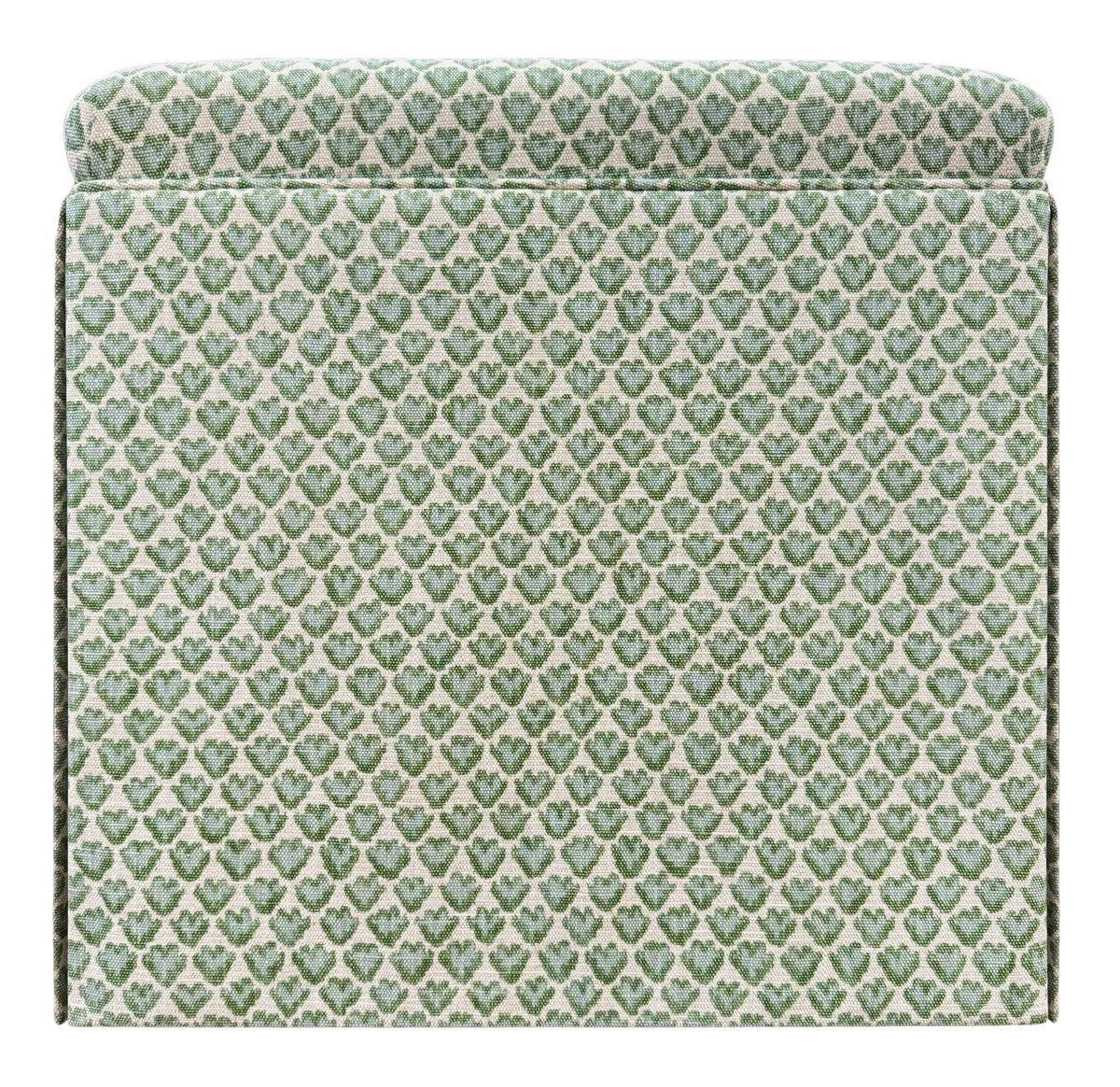 THE SKIRTED OTTOMAN :: SISSY PRINT // SPA BLUE