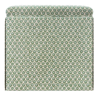 THE SKIRTED OTTOMAN :: SISSY PRINT // SPA BLUE