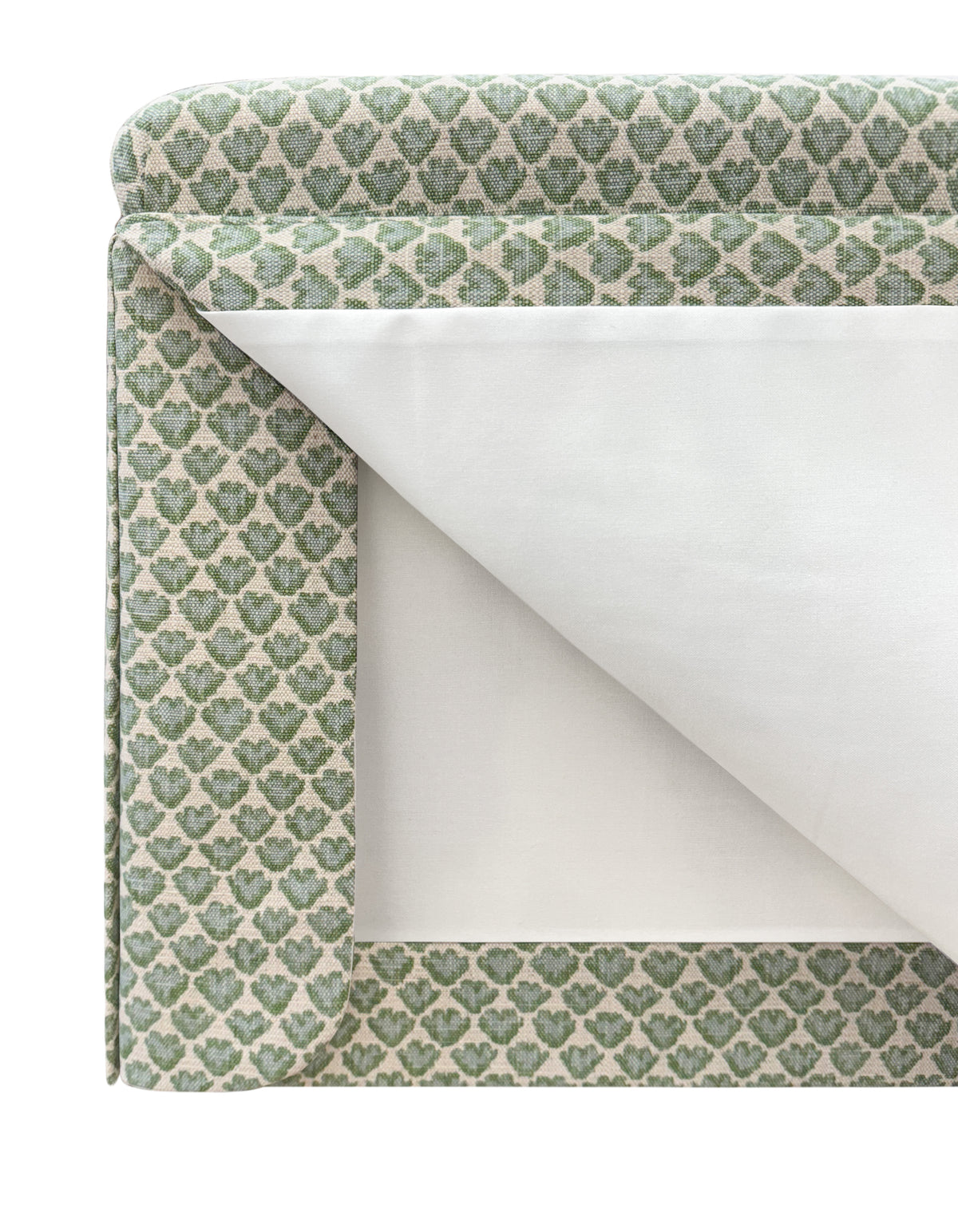 THE SKIRTED OTTOMAN :: SISSY PRINT // SPA BLUE