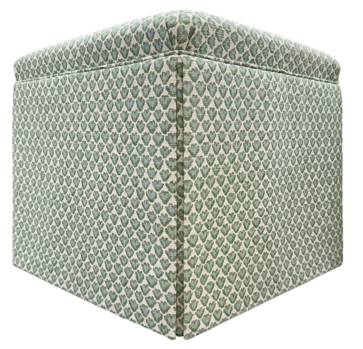 THE SKIRTED OTTOMAN :: SISSY PRINT // SPA BLUE