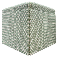 THE SKIRTED OTTOMAN :: SISSY PRINT // SPA BLUE