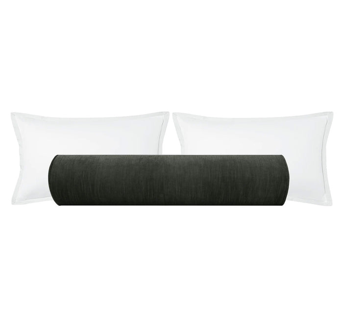 THE BOLSTER :: STRIE VELVET // GRAPHITE