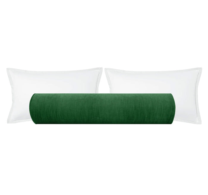 THE BOLSTER :: STRIE VELVET // MALACHITE