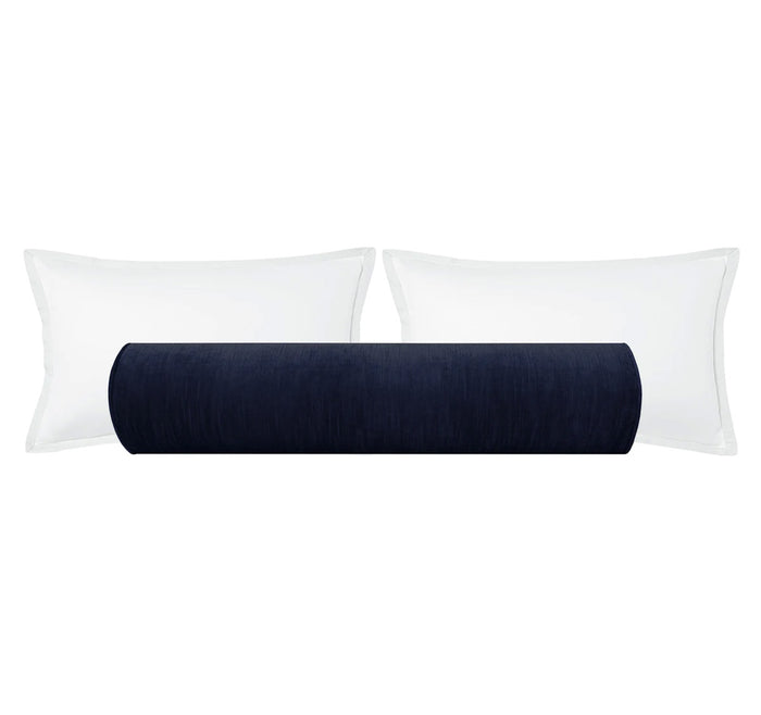 THE BOLSTER :: STRIE VELVET // NAVY BLUE