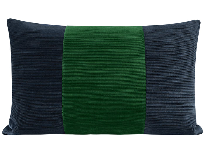 THE LITTLE LUMBAR :: STRIE VELVET // NAVY BLUE + MALACHITE