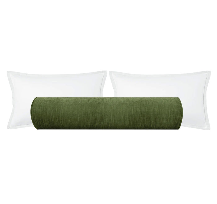 THE BOLSTER :: STRIE VELVET // OLIVE