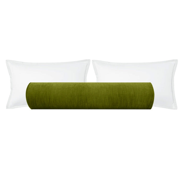 THE BOLSTER :: STRIE VELVET // PERIDOT