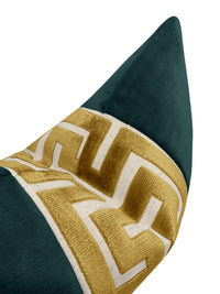 THE LITTLE LUMBAR :: STRIE VELVET // HARBOUR BLUE + MARRAKESH GREEK TRIM