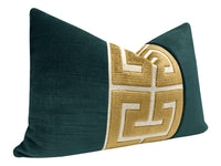 THE LITTLE LUMBAR :: STRIE VELVET // HARBOUR BLUE + MARRAKESH GREEK TRIM