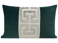THE LITTLE LUMBAR :: STRIE VELVET // HARBOUR BLUE + PLATINUM GREEK TRIM