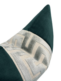 THE LITTLE LUMBAR :: STRIE VELVET // HARBOUR BLUE + PLATINUM GREEK TRIM