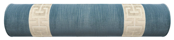 THE BOLSTER :: STRIE VELVET // CHAMBRAY + GREEK TRIM