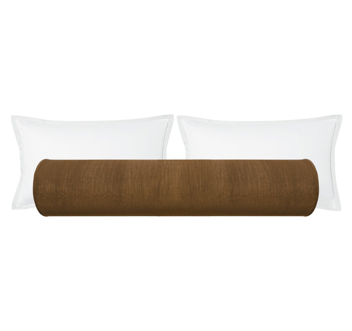 THE BOLSTER :: STRIE VELVET // CHESTNUT