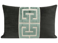 THE LITTLE LUMBAR :: STRIE VELVET // GRAPHITE + TURKISH GREEK TRIM
