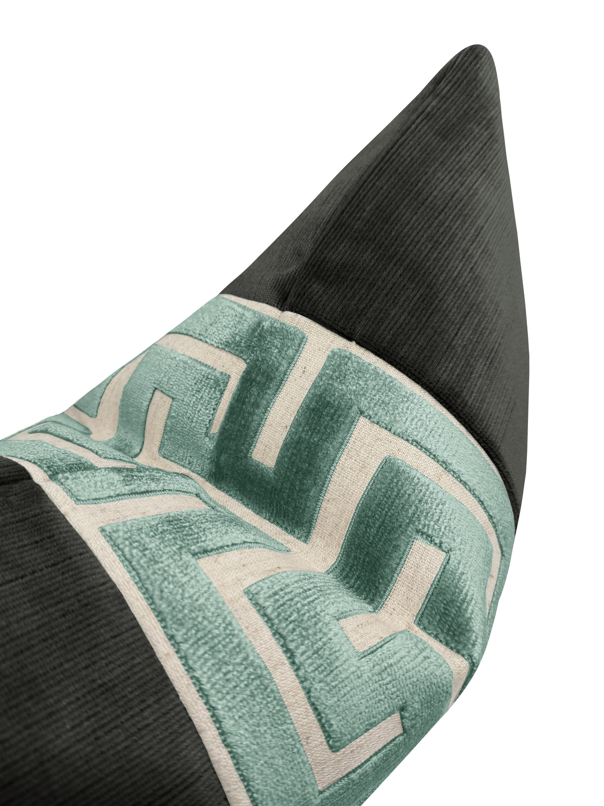 THE LITTLE LUMBAR :: STRIE VELVET // GRAPHITE + TURKISH GREEK TRIM