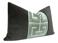 THE LITTLE LUMBAR :: STRIE VELVET // GRAPHITE + TURKISH GREEK TRIM