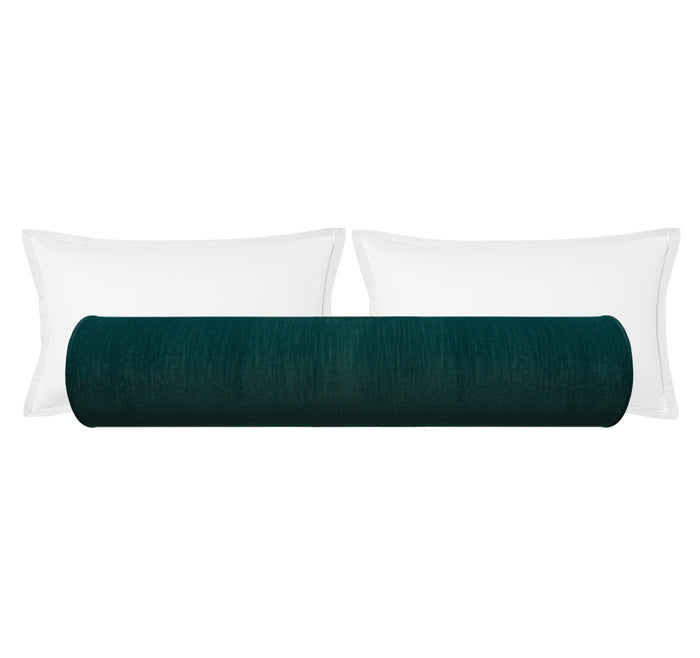 THE BOLSTER :: STRIE VELVET // HARBOUR BLUE