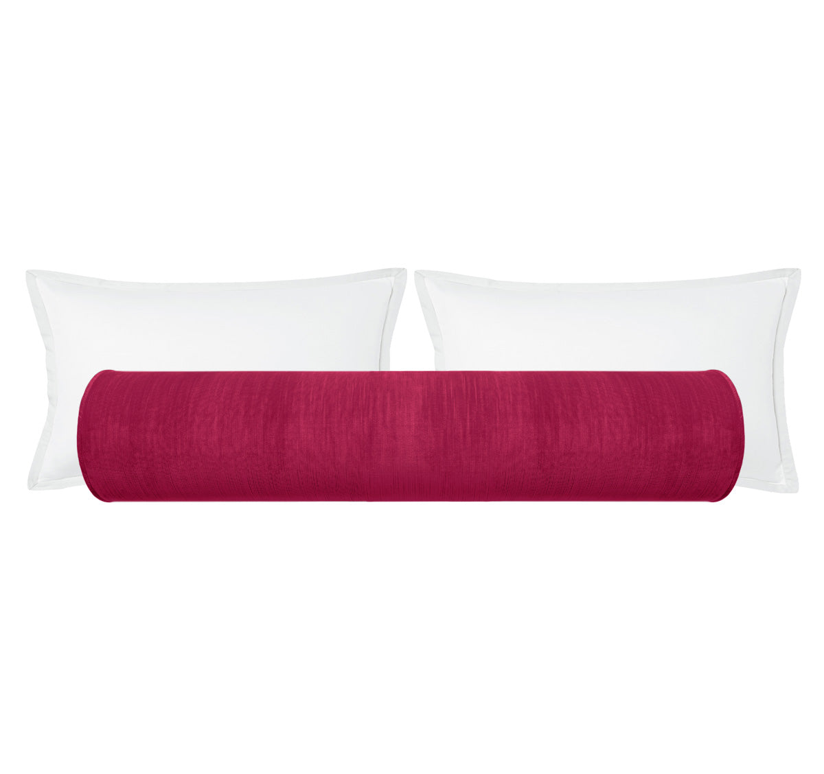 THE BOLSTER :: STRIE VELVET // MAGENTA