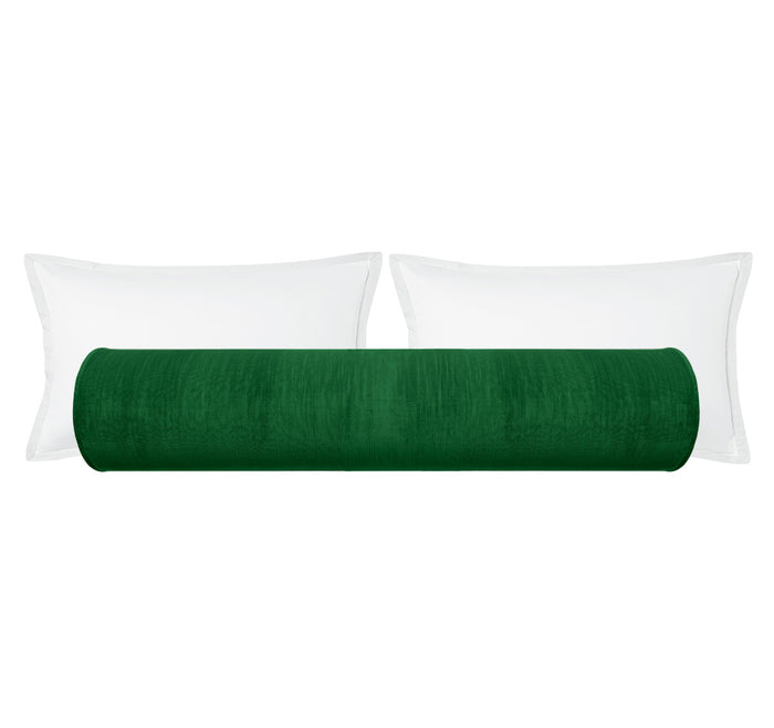 THE BOLSTER :: STRIE VELVET // MALACHITE