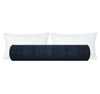 THE BOLSTER :: STRIE VELVET // NAVY BLUE