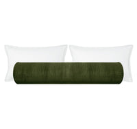 THE BOLSTER :: STRIE VELVET // OLIVE