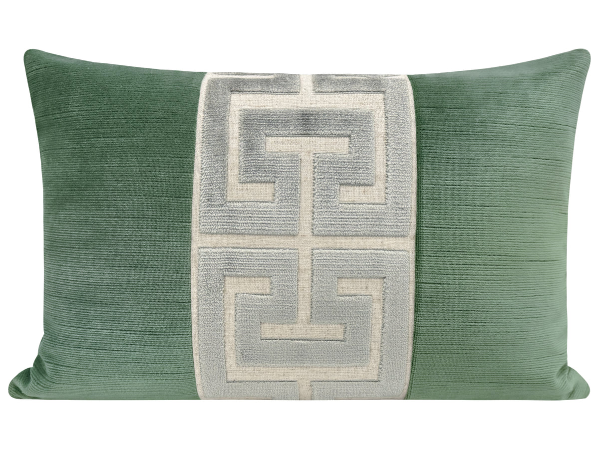 THE LITTLE LUMBAR :: STRIE VELVET // PATINA + PLATINUM GREEK TRIM