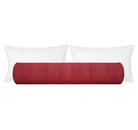 THE BOLSTER :: STRIE VELVET // RHUBARB