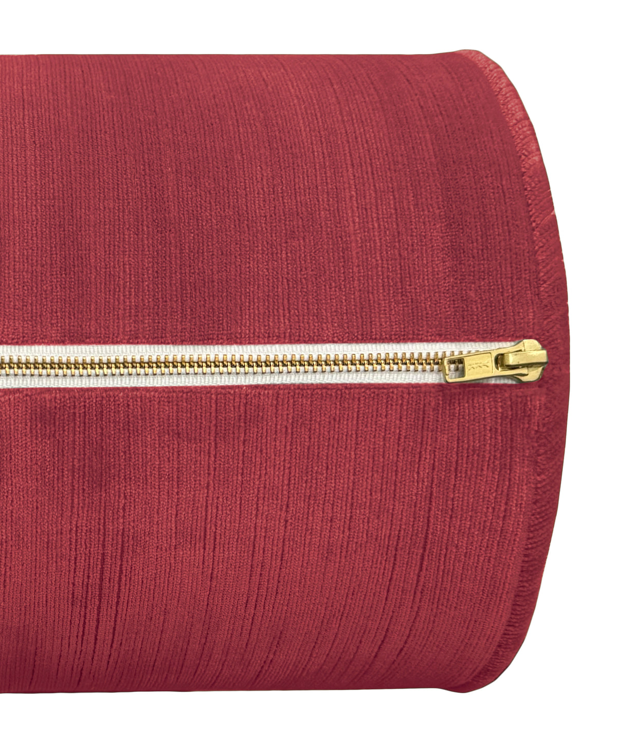 THE BOLSTER :: STRIE VELVET // RHUBARB