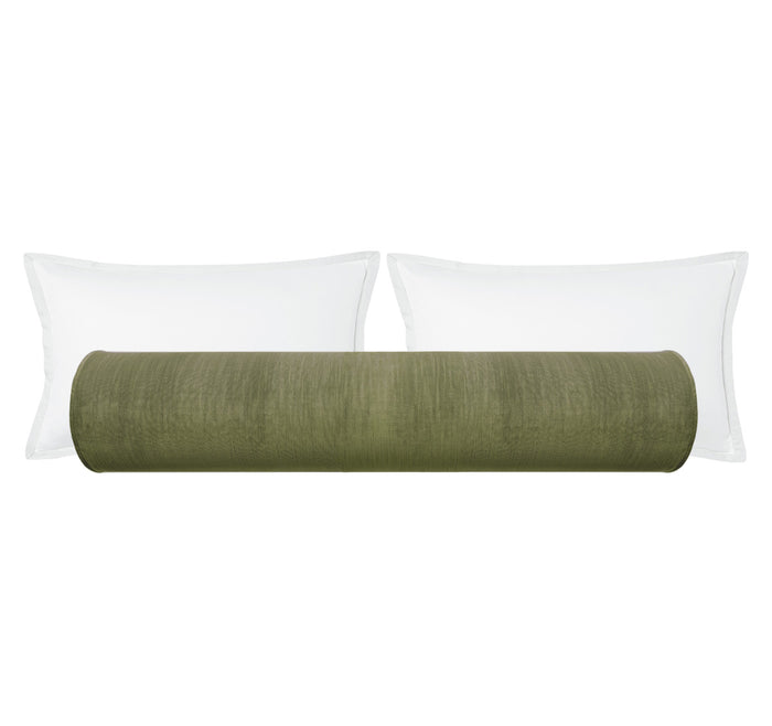 THE BOLSTER :: STRIE VELVET // SPANISH MOSS