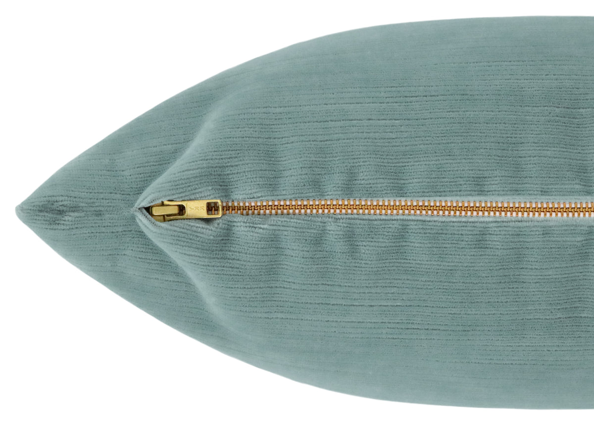 THE XL LUMBAR :: STRIE VELVET // CERULEAN BLUE