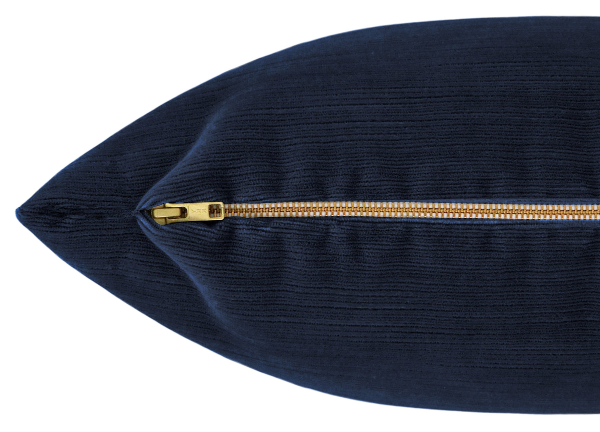 THE XL LUMBAR :: STRIE VELVET // NAVY BLUE