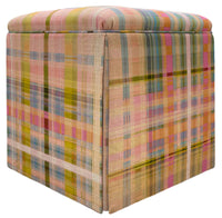 THE SKIRTED OTTOMAN :: TATTIE PLAID // MULTI | ANNA SPIRO