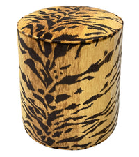 THE TIGHT ROUND OTTOMAN :: BENGAL VELVET // SAND
