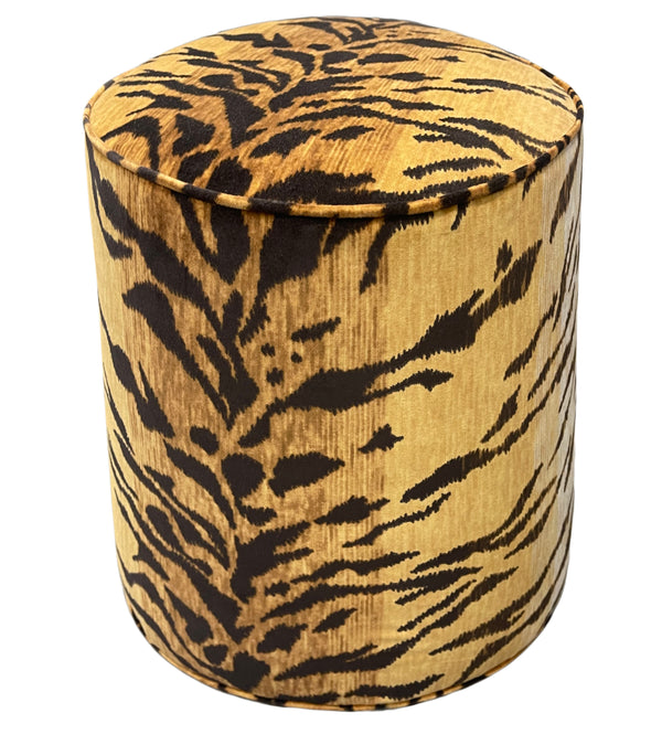 THE TIGHT ROUND OTTOMAN :: BENGAL VELVET // SAND
