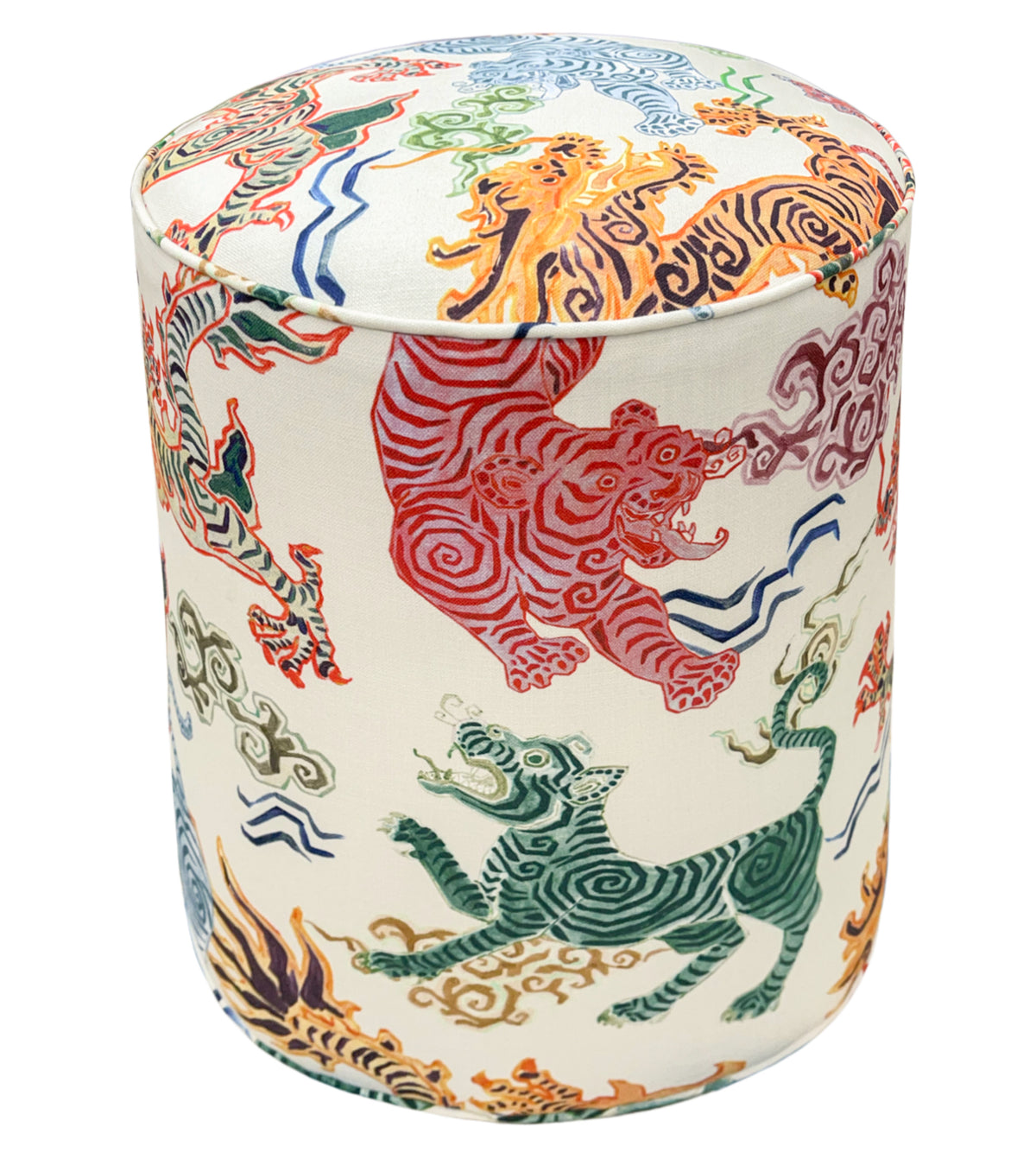 THE TIGHT ROUND OTTOMAN :: MYSTIC TIGER
