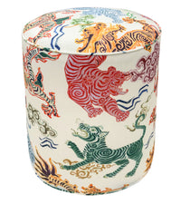 THE TIGHT ROUND OTTOMAN :: MYSTIC TIGER