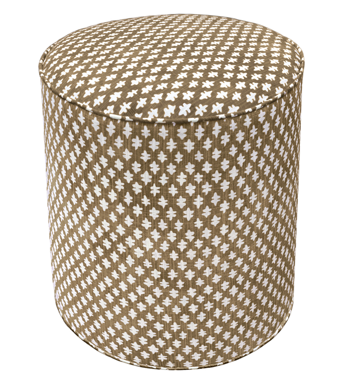 THE TIGHT ROUND OTTOMAN :: TILLY PRINT // UMBER