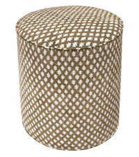 THE TIGHT ROUND OTTOMAN :: TILLY PRINT // UMBER