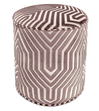 THE TIGHT ROUND OTTOMAN :: VANDERBILT VELVET // LILAC | SCHUMACHER