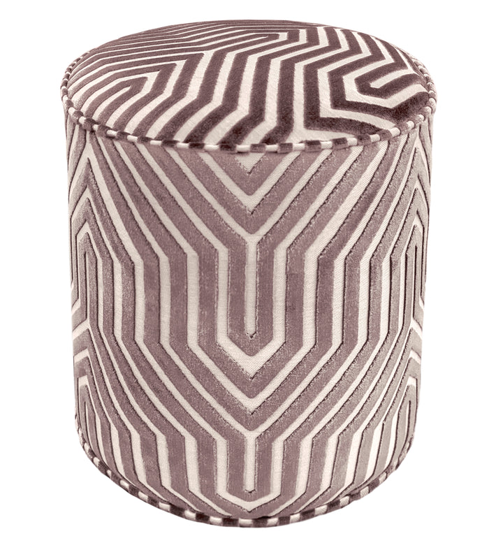 THE TIGHT ROUND OTTOMAN :: VANDERBILT VELVET // LILAC | SCHUMACHER