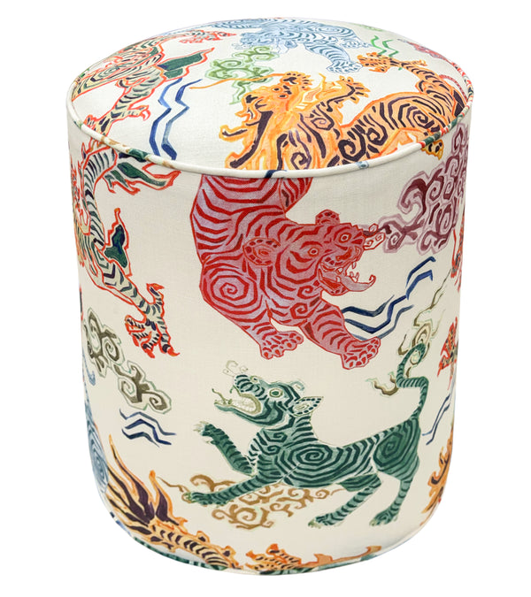THE TIGHT ROUND OTTOMAN :: MYSTIC TIGER