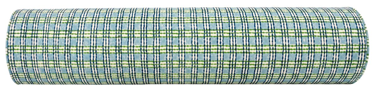 THE BOLSTER :: TRELLIS HAND BLOCK PRINT // SKY & GRASS | SCHUMACHER