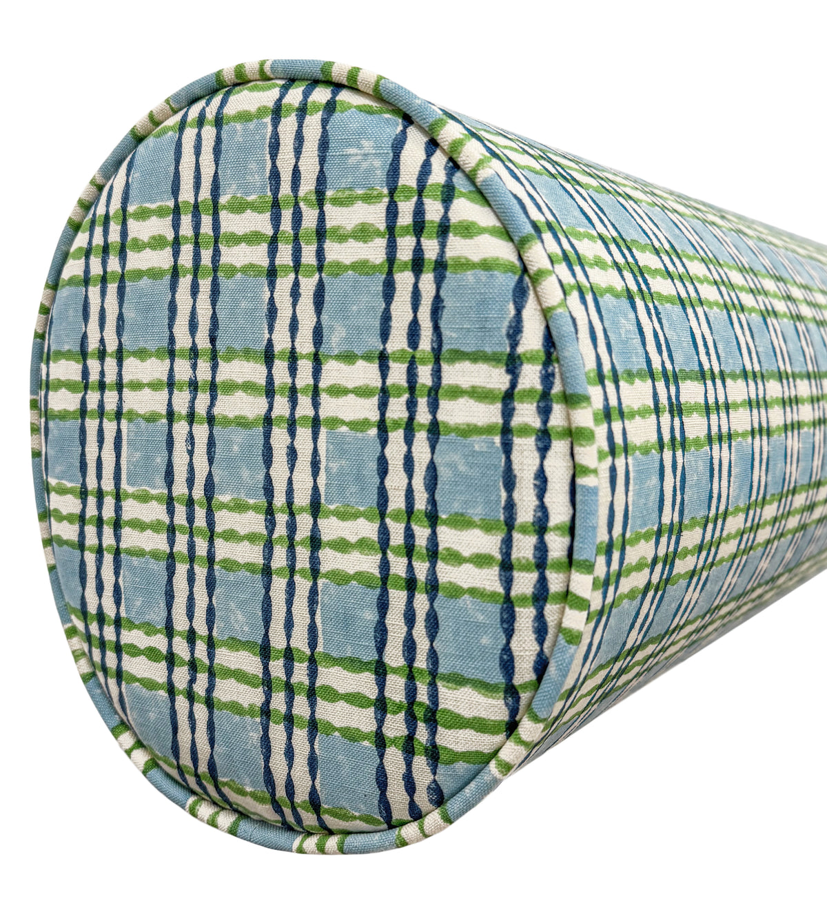 THE BOLSTER :: TRELLIS HAND BLOCK PRINT // SKY & GRASS | SCHUMACHER