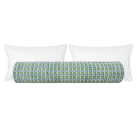 THE BOLSTER :: TRELLIS HAND BLOCK PRINT // SKY & GRASS | SCHUMACHER