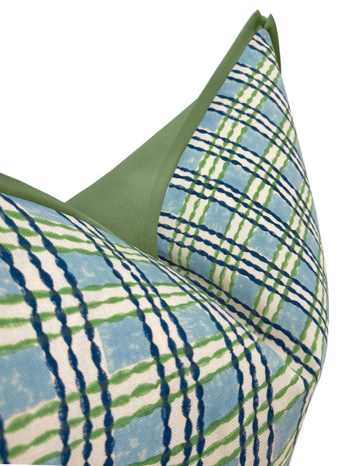 TRELLIS HAND BLOCK PRINT // SKY & GRASS | SCHUMACHER