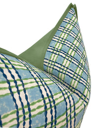 TRELLIS HAND BLOCK PRINT // SKY & GRASS | SCHUMACHER